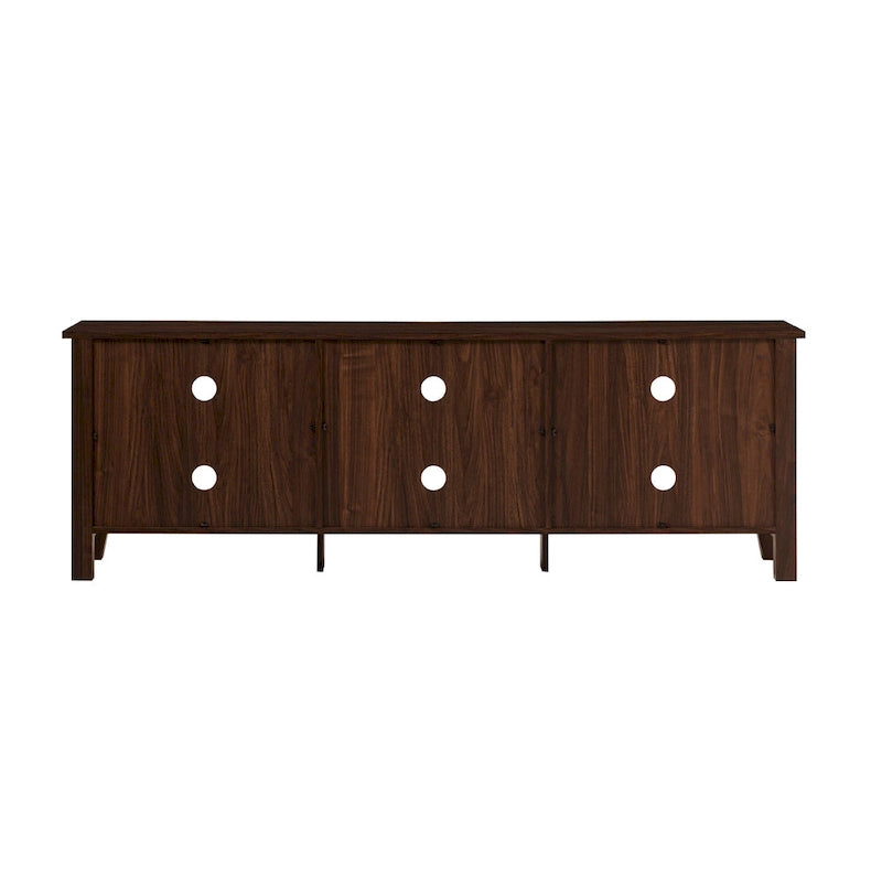 70-Inch TV Stand with Open Storage, Adjustable Shelves and Cable Management for TVs up to 80 Inches