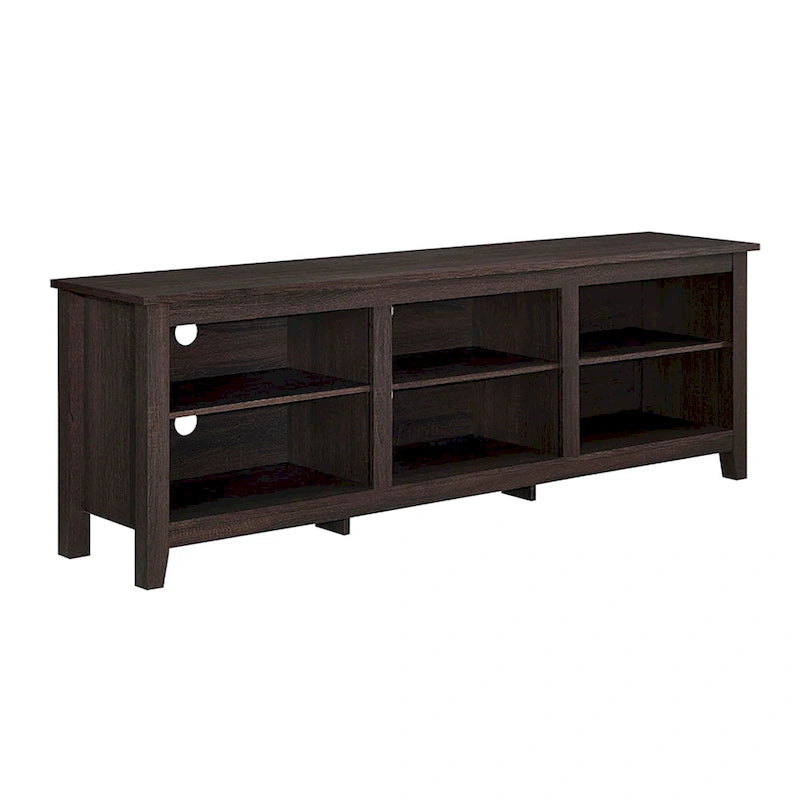 70-Inch TV Stand with Open Storage, Adjustable Shelves and Cable Management for TVs up to 80 Inches