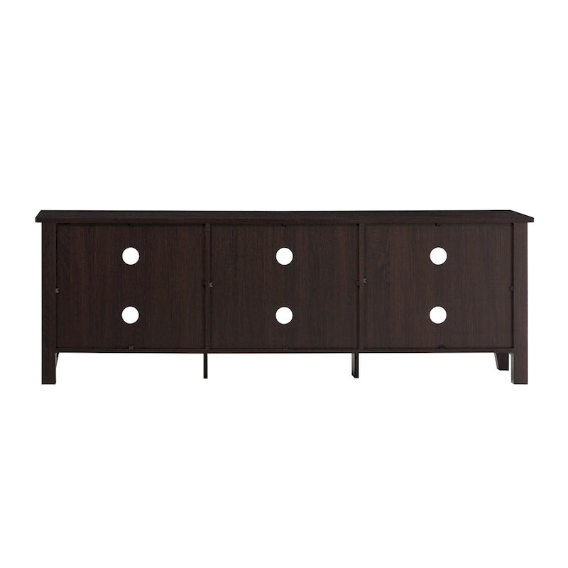 70-Inch TV Stand with Open Storage, Adjustable Shelves and Cable Management for TVs up to 80 Inches