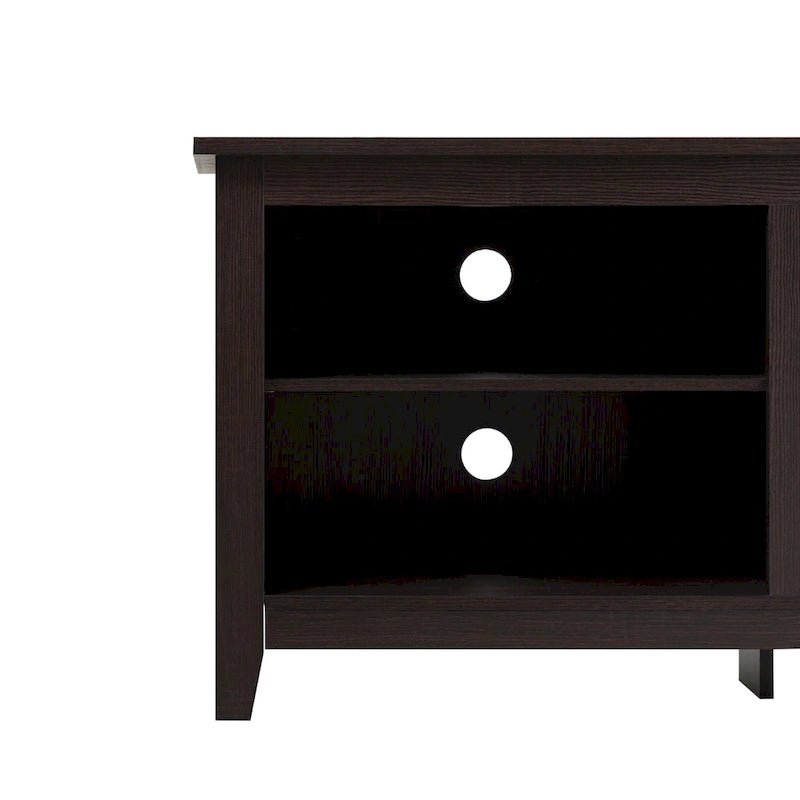 70-Inch TV Stand with Open Storage, Adjustable Shelves and Cable Management for TVs up to 80 Inches