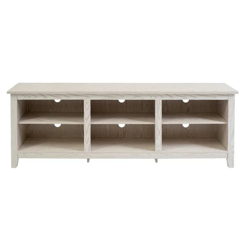 70-Inch TV Stand with Open Storage, Adjustable Shelves and Cable Management for TVs up to 80 Inches