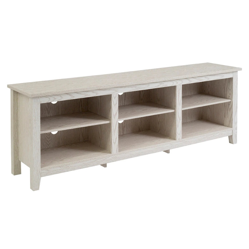 70-Inch TV Stand with Open Storage, Adjustable Shelves and Cable Management for TVs up to 80 Inches