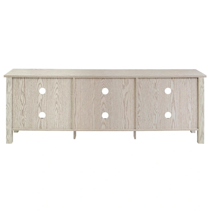70-Inch TV Stand with Open Storage, Adjustable Shelves and Cable Management for TVs up to 80 Inches