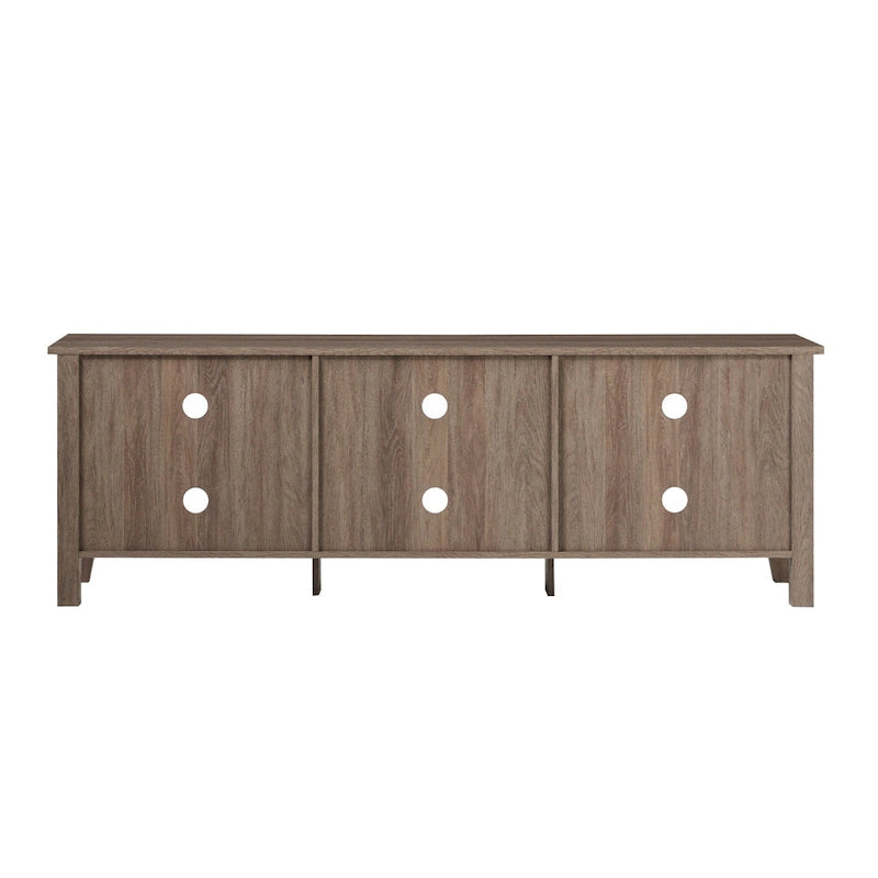 70-Inch TV Stand with Open Storage, Adjustable Shelves and Cable Management for TVs up to 80 Inches