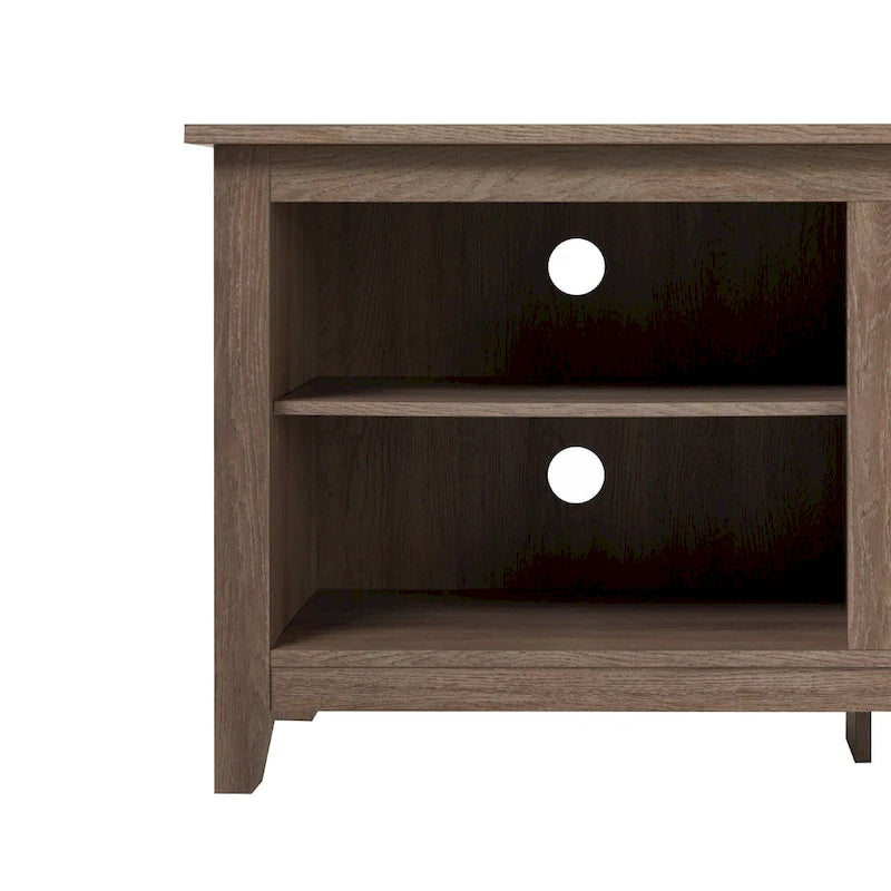 70-Inch TV Stand with Open Storage, Adjustable Shelves and Cable Management for TVs up to 80 Inches