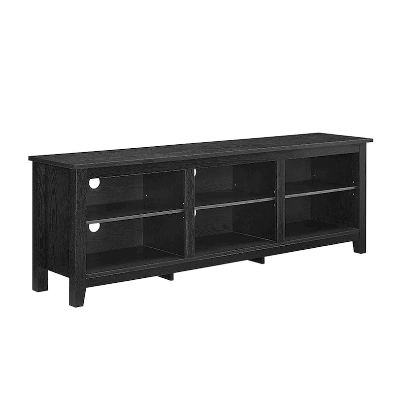 70-Inch TV Stand with Open Storage, Adjustable Shelves and Cable Management for TVs up to 80 Inches