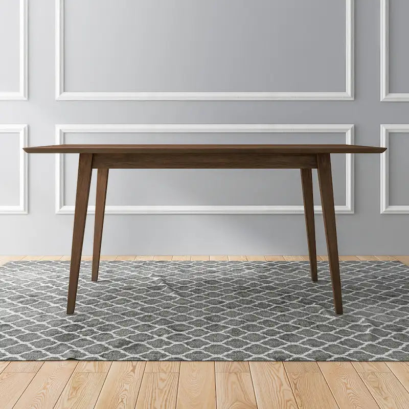 Alda moderner rechteckiger Esstisch aus Massivholz im Mid-Century-Stil