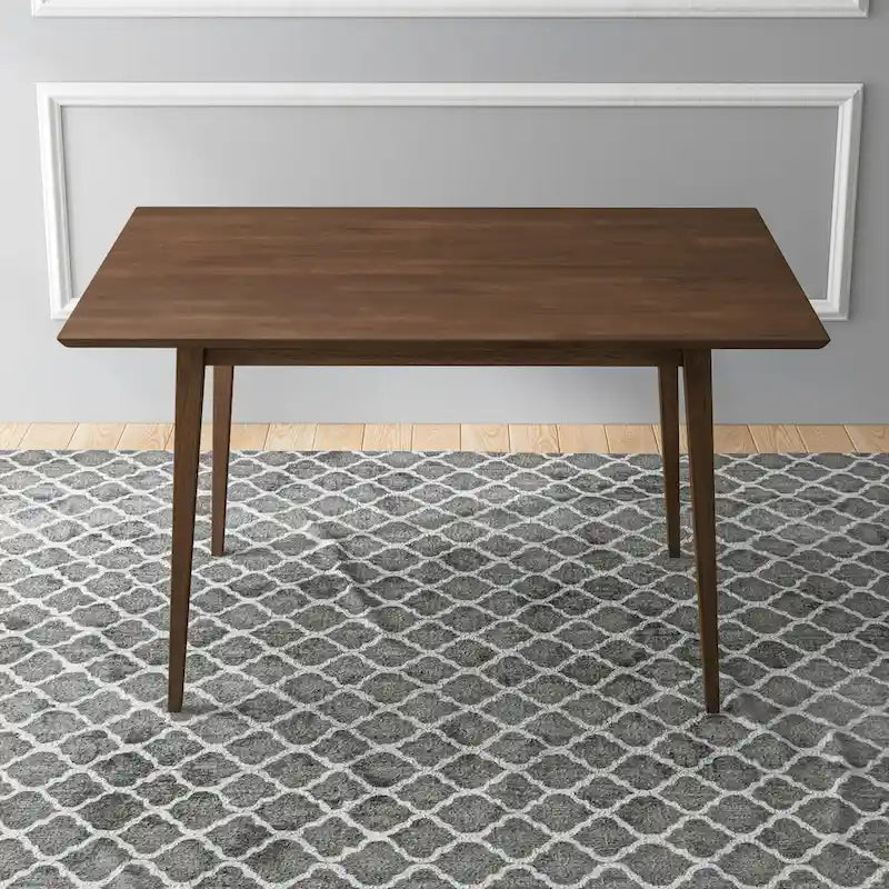 Alda moderner rechteckiger Esstisch aus Massivholz im Mid-Century-Stil
