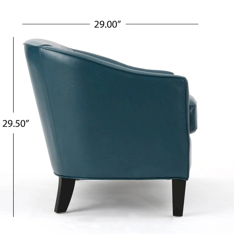 48.75-Inch-Zweisitzer aus Kunstleder mit Birkenholzrahmen und gepolsterter Sitzfläche
