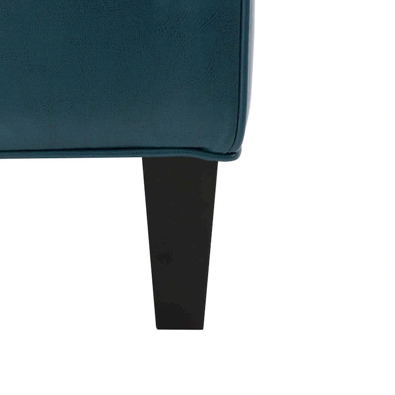 48.75-Inch-Zweisitzer aus Kunstleder mit Birkenholzrahmen und gepolsterter Sitzfläche