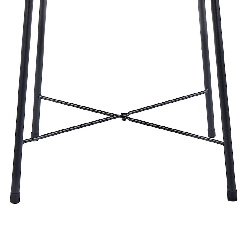 Mesa de bar redonda de 35.4 de altura, tampo em madeira de estilo industrial, mesa de bistrô/pub/pequeno-almoço