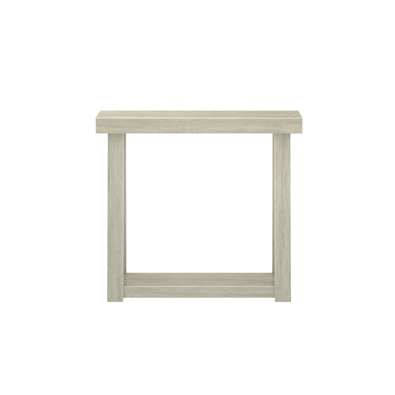 36-Inch Solid Pine Wood Console Table with Lower Storage Shelf