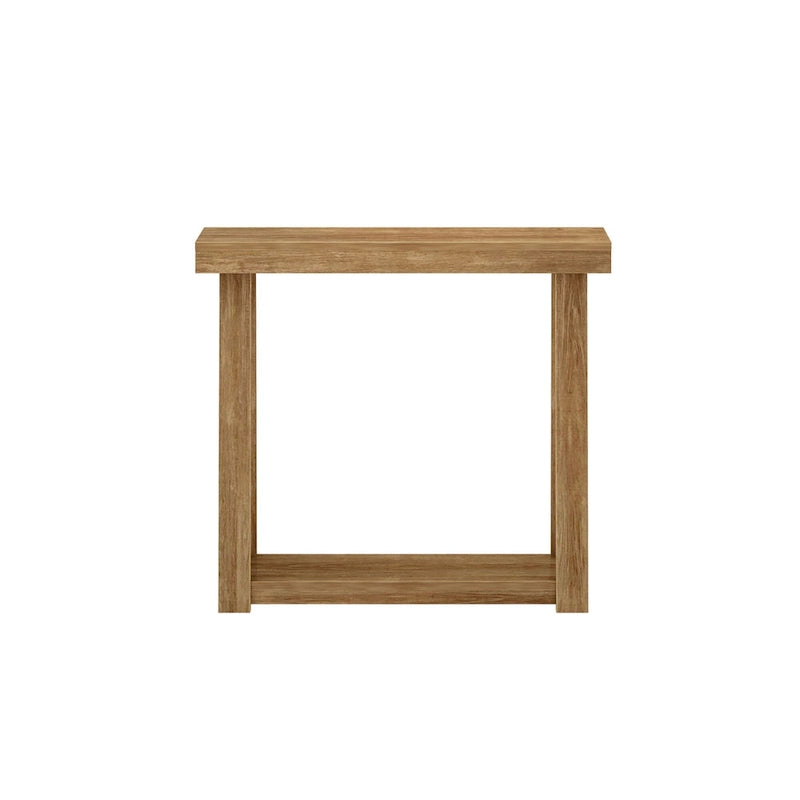 36-Inch Solid Pine Wood Console Table with Lower Storage Shelf