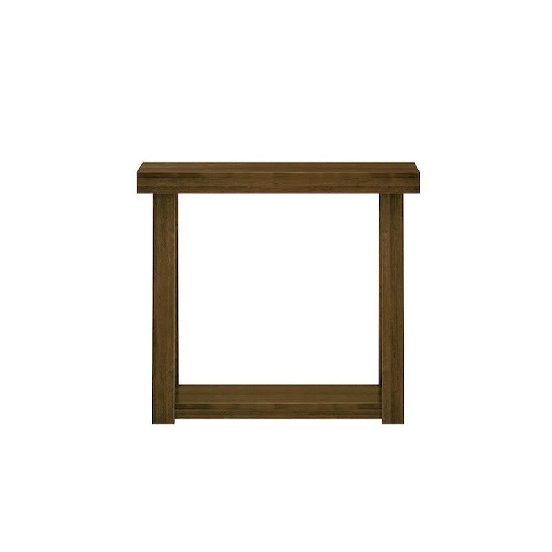 36-Inch Solid Pine Wood Console Table with Lower Storage Shelf