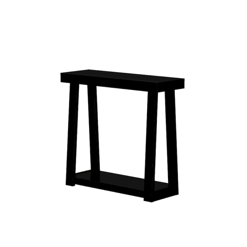 36-Inch Solid Pine Wood Console Table with Lower Storage Shelf