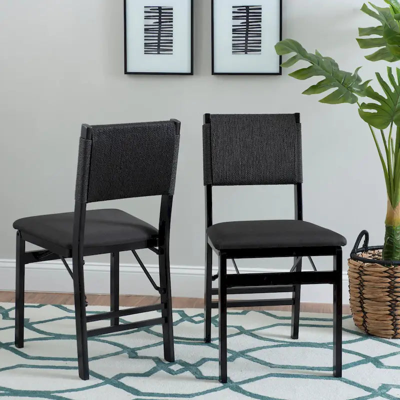 Imperial Wood Rope Folding Dining Chair (Set of 2)