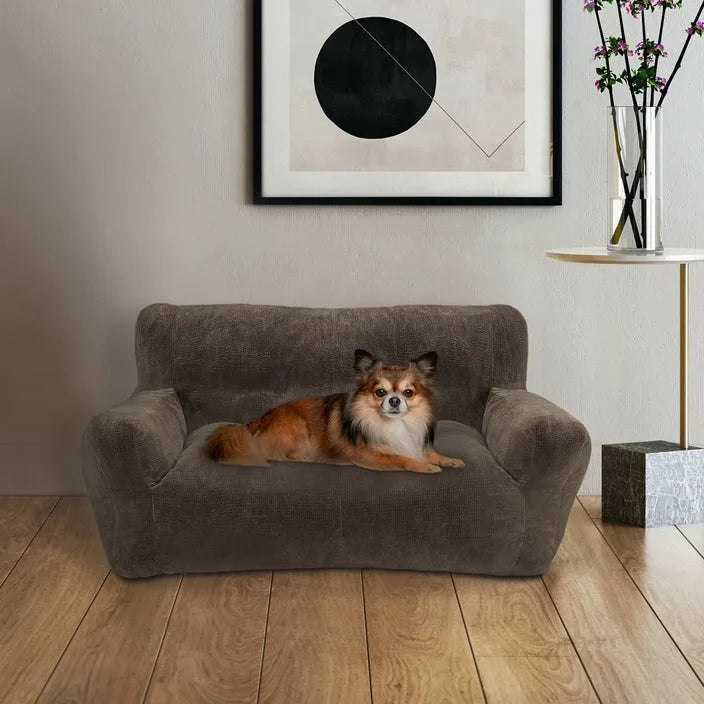 43,3-Zoll-Haustiersofa-Bett aus Stoff für kleine und mittelgroße Hunde mit weicher Schaumstofffüllung