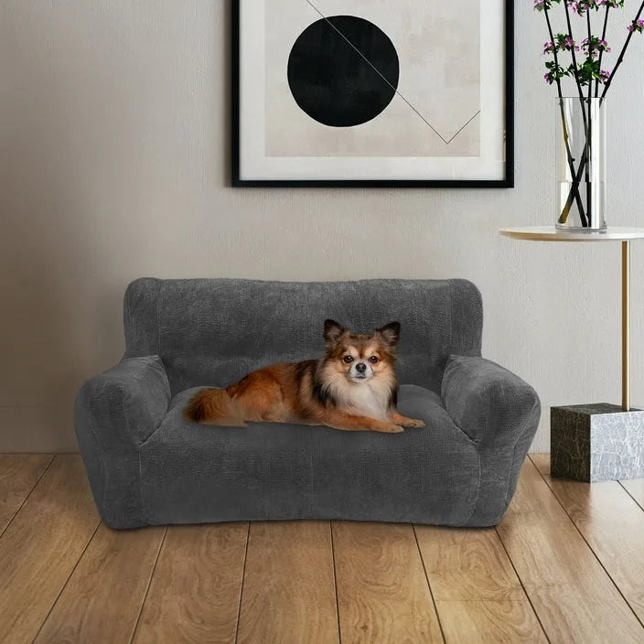 43,3-Zoll-Haustiersofa-Bett aus Stoff für kleine und mittelgroße Hunde mit weicher Schaumstofffüllung