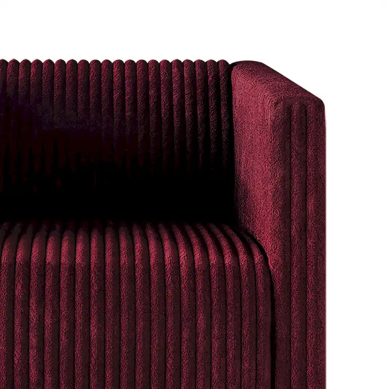 74.27-Zoll-Modernes Sofa mit Polsterbezug, vertikalen Details und Metallbeinen