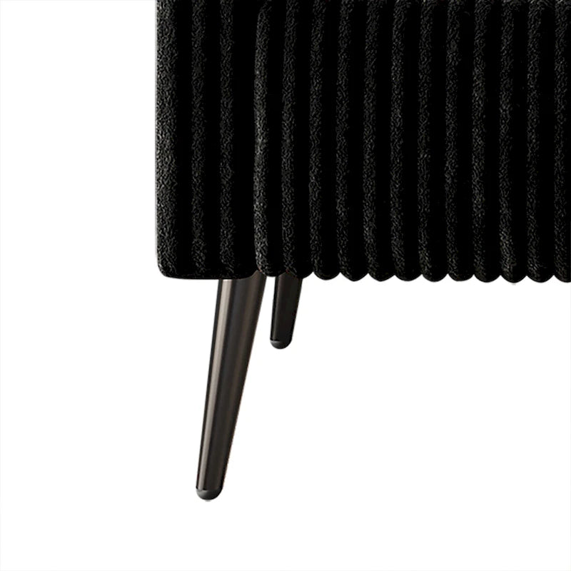 74.27-Zoll-Modernes Sofa mit Polsterbezug, vertikalen Details und Metallbeinen