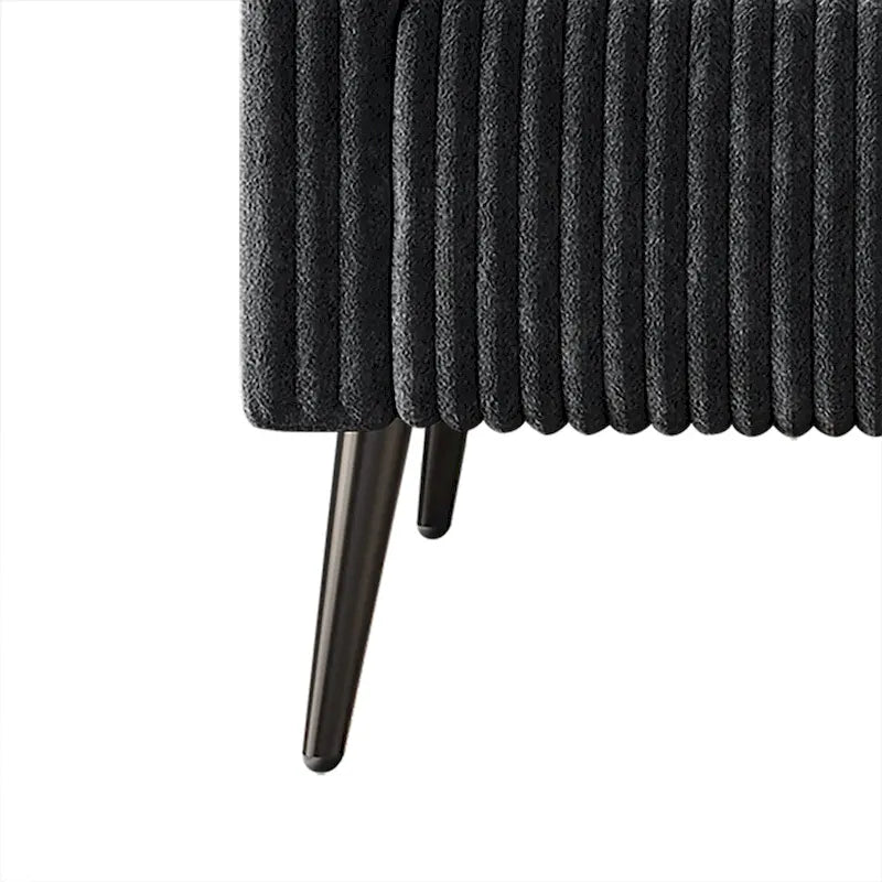 74.27-Zoll-Modernes Sofa mit Polsterbezug, vertikalen Details und Metallbeinen