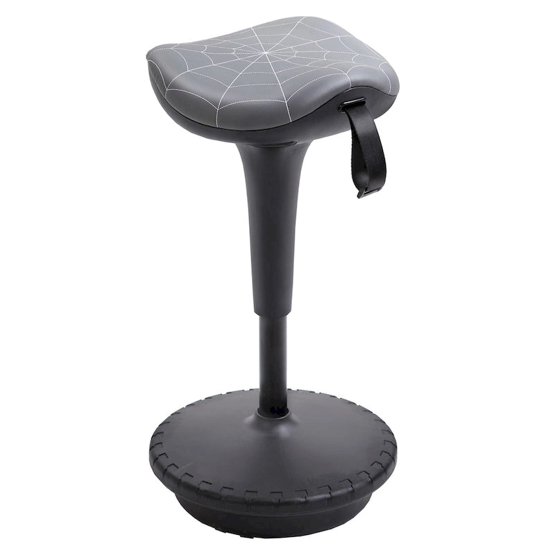 Vinsetto Lift Wobble Stool Standing Desk Chair 360-deg Swivel, Tilting, with Adjustable Height and Saddle Seat, Grey
