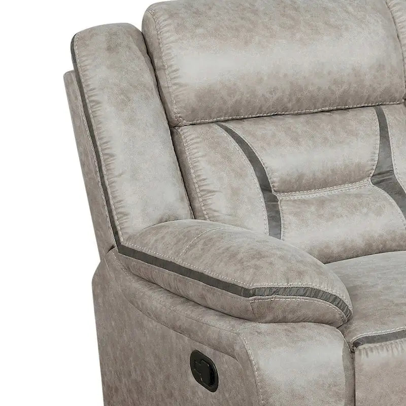 87-Inch Faux Leather Manual Reclining Sofa with Drop-Down Table, Cup Holders and USB Charging