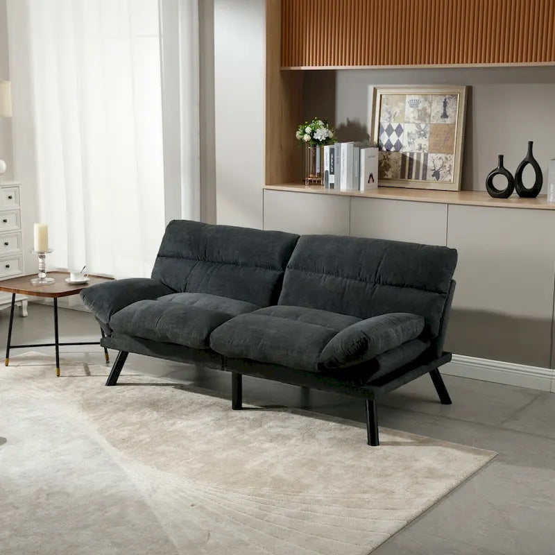 Modern Upholstered Convertible Sleeper Loveseat for Small Spaces
