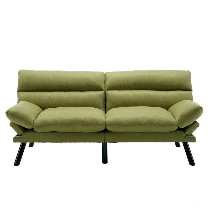 Nowoczesna tapicerowana dwuosobowa sofa z funkcją spania do małych pomieszczeń