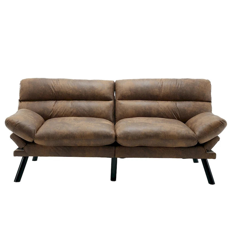 Nowoczesna tapicerowana dwuosobowa sofa z funkcją spania do małych pomieszczeń