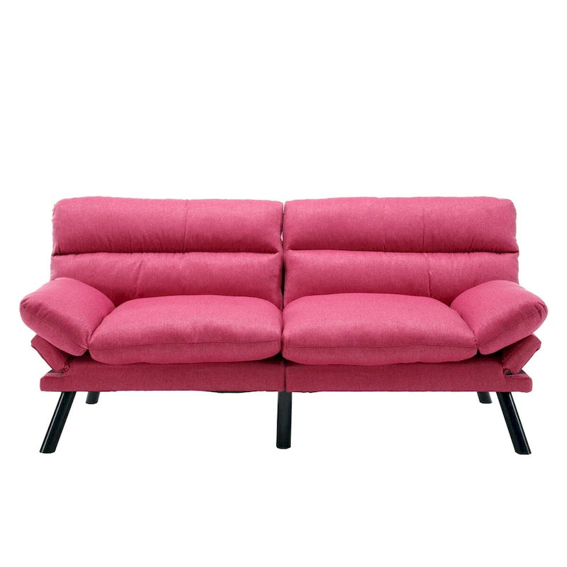 Nowoczesna tapicerowana dwuosobowa sofa z funkcją spania do małych pomieszczeń