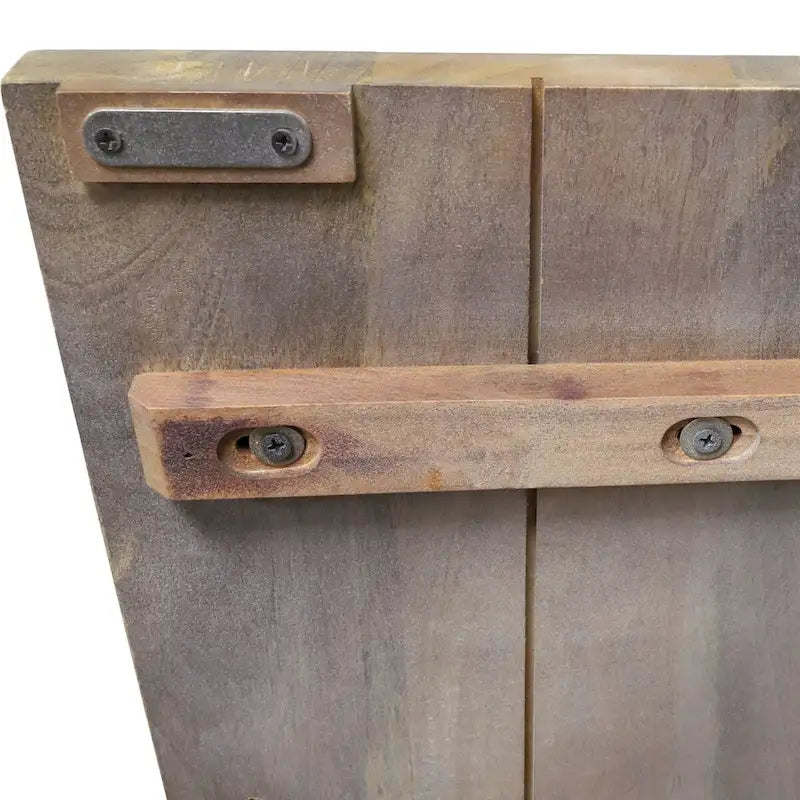 32W 2-türiger Akzentschrank aus Mangoholz in Eschengrau