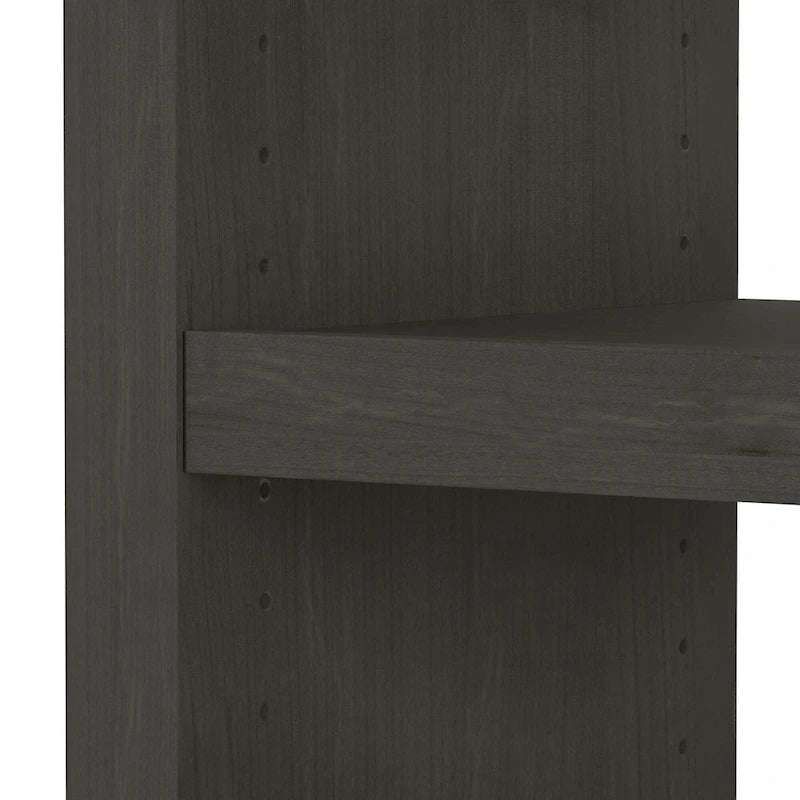 56-Inch Craft Table with Two Adjustable Storage Shelves and Scratch-Resistant Laminate Surface